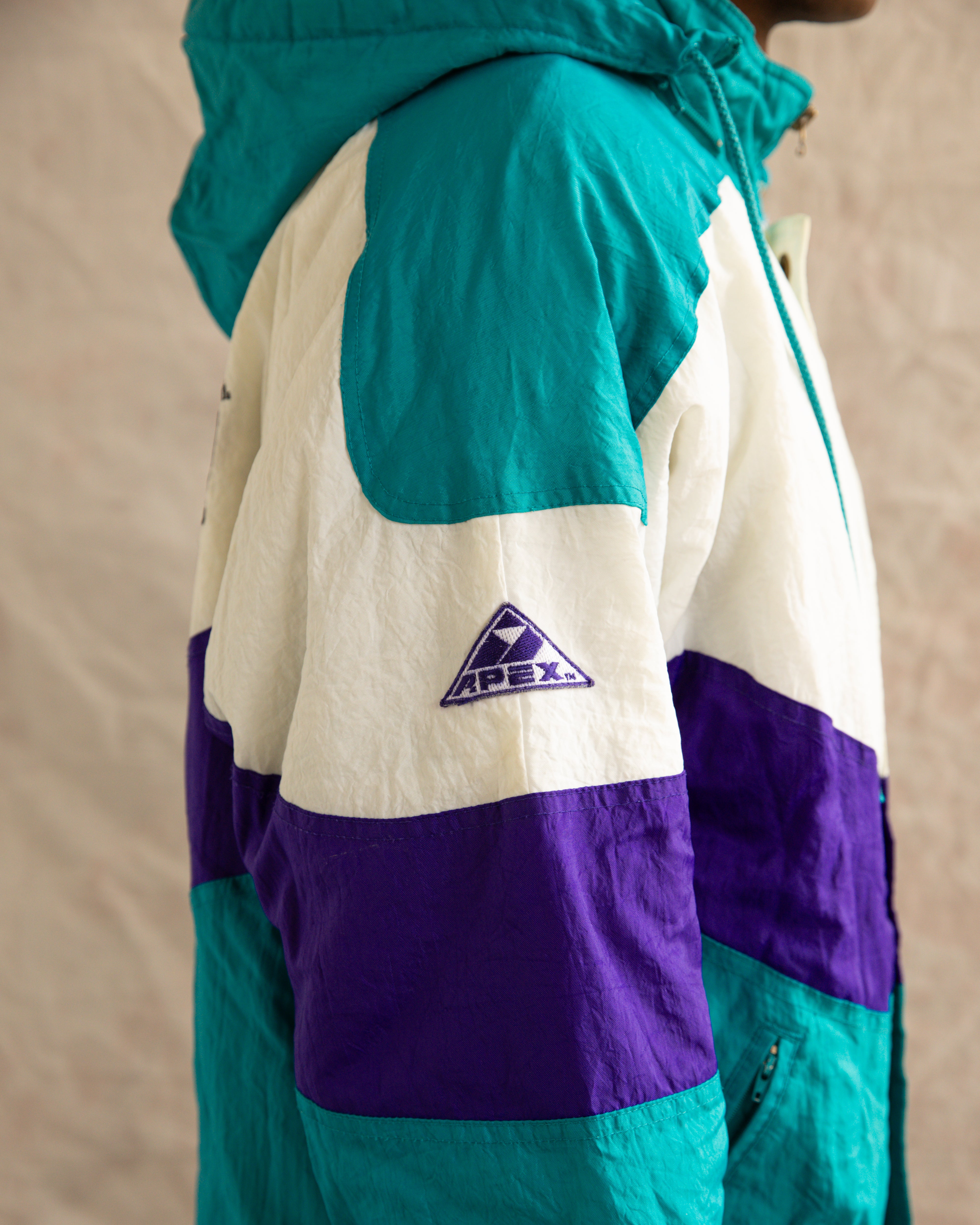 Vintage 90s Charlotte Hornets NBA Apex One Jacket Teal (XL