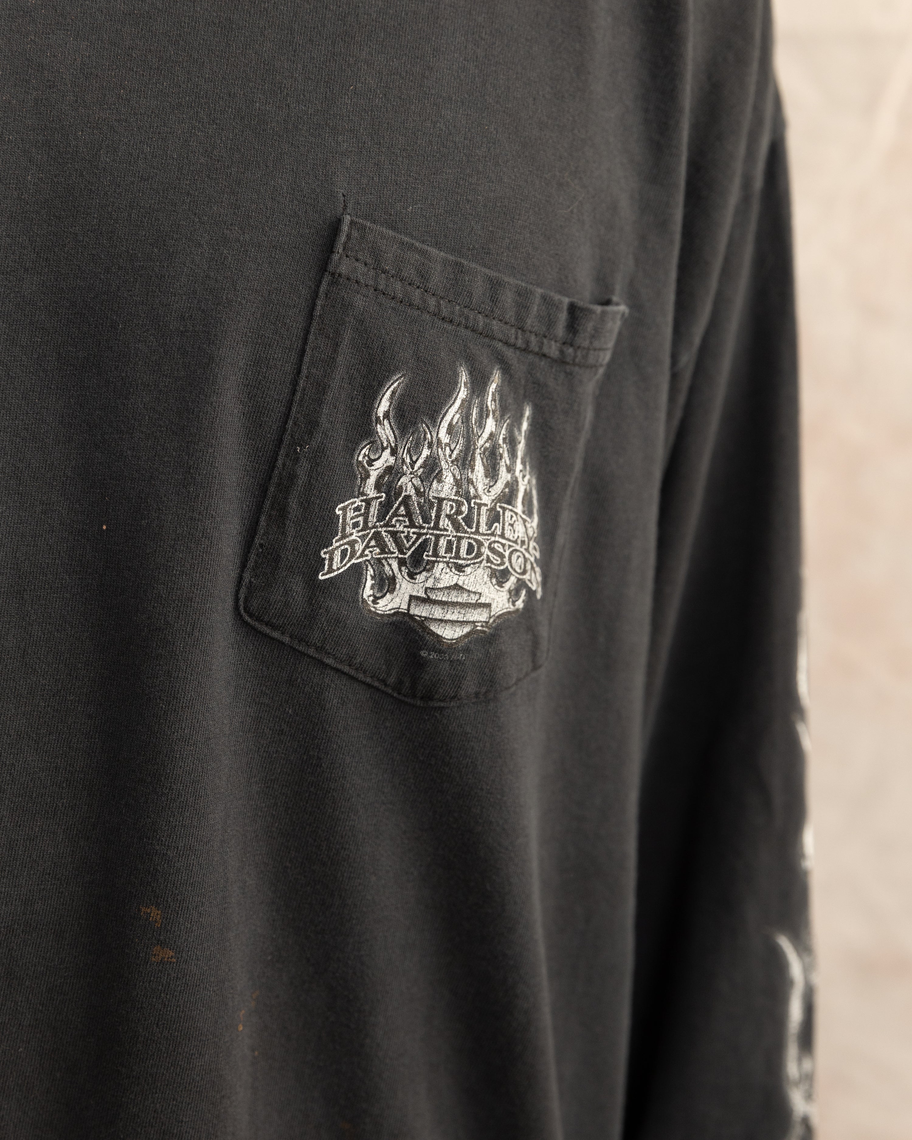 Vintage 90s Harley Davidson Hollywood Longsleeve Black (XL)