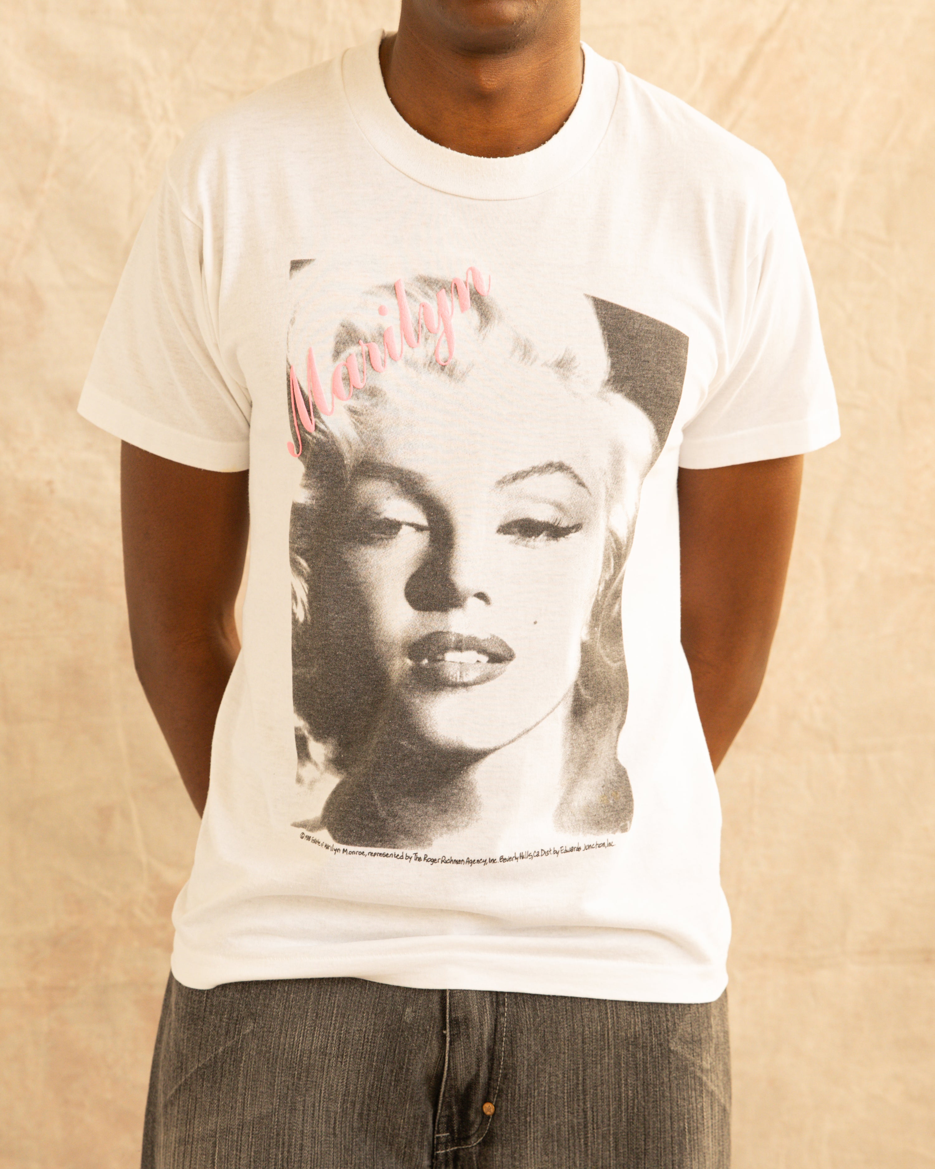 Vintage 1988 Marilyn Monroe Portrait T-Shirt White (L)