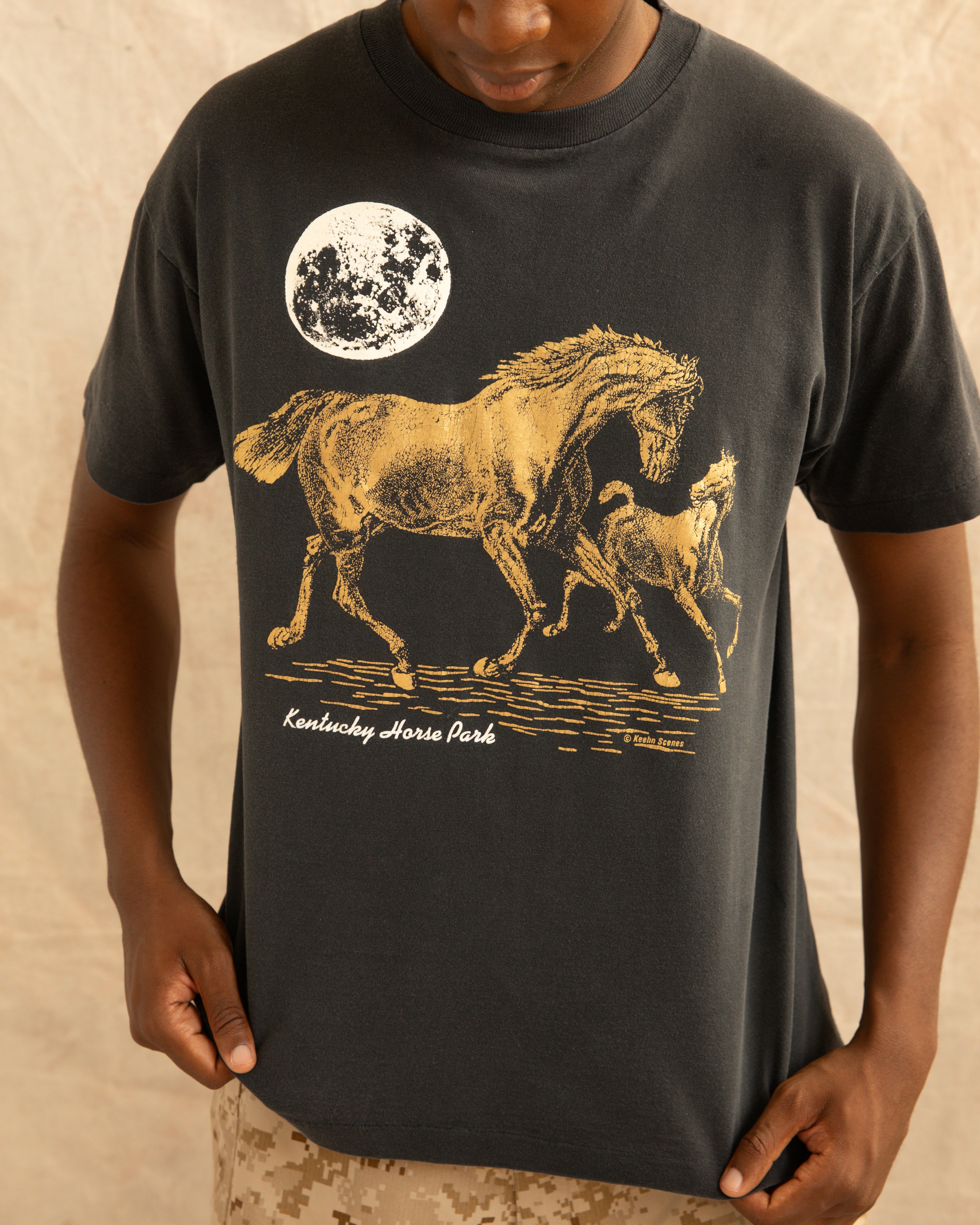 Vintage 90s Kentucky Horse Park T-Shirt Black (L)