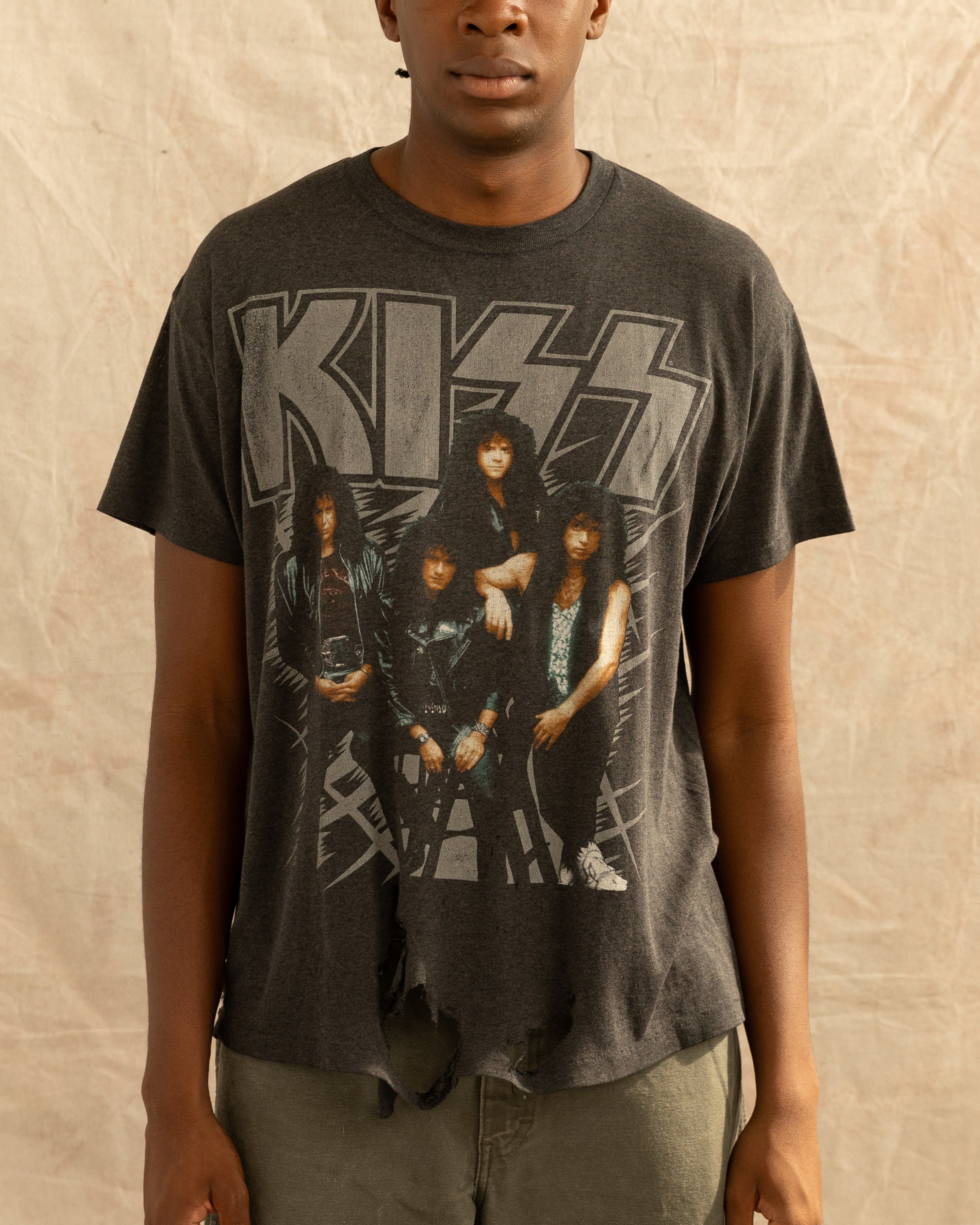 Vintage 1990 Kiss Hot In The Shade Tour Band T-Shirt (L)