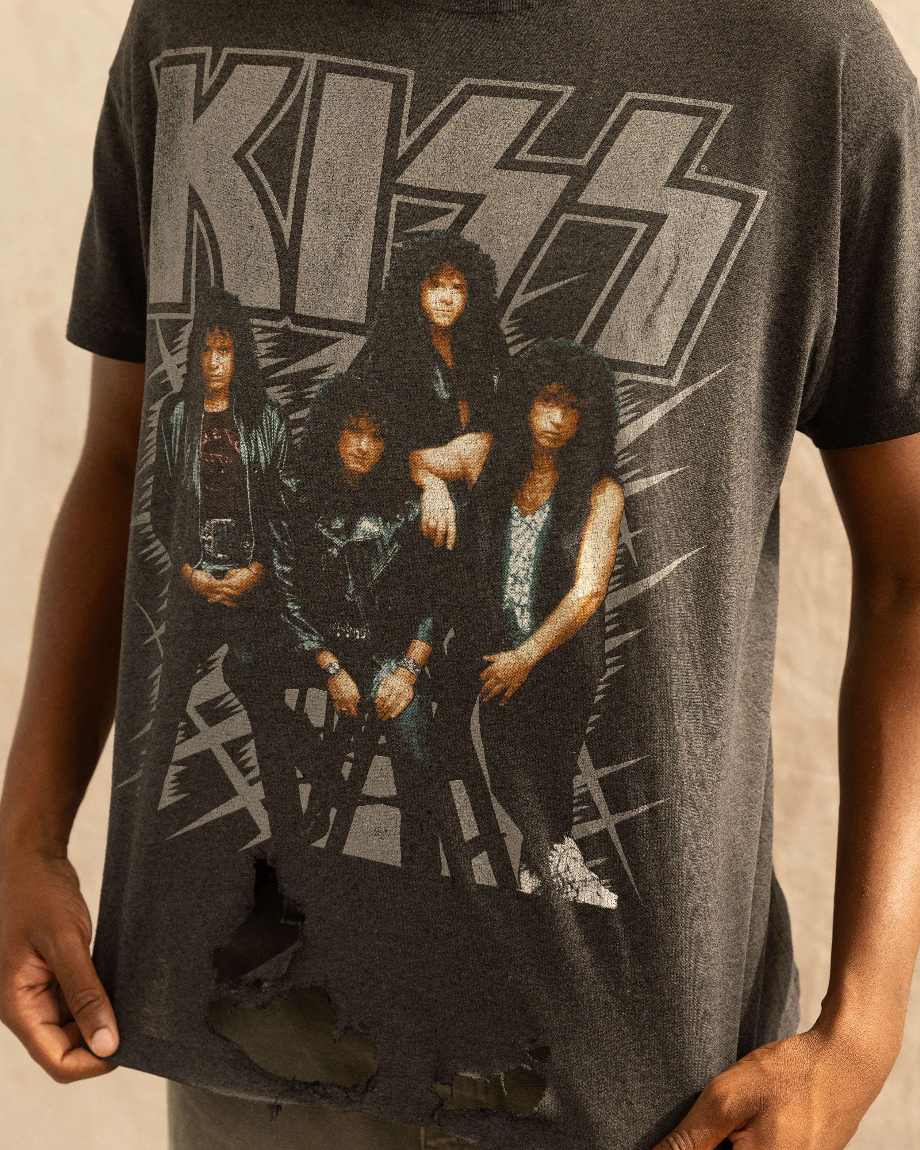 Vintage 1990 Kiss Hot In The Shade Tour Band T-Shirt (L)