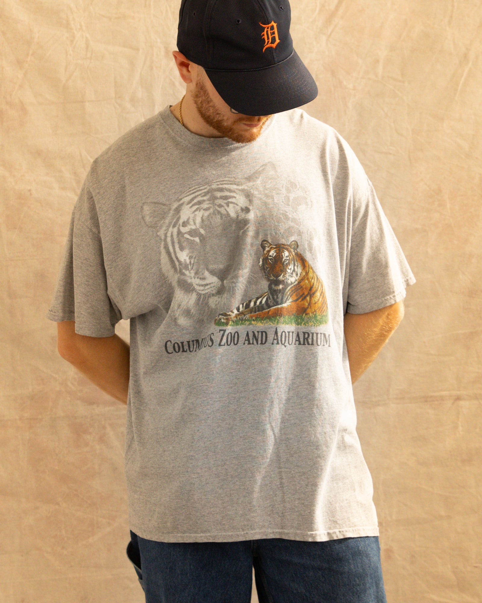 Vintage 90s Columbus Zoo T-Shirt Grey (L)